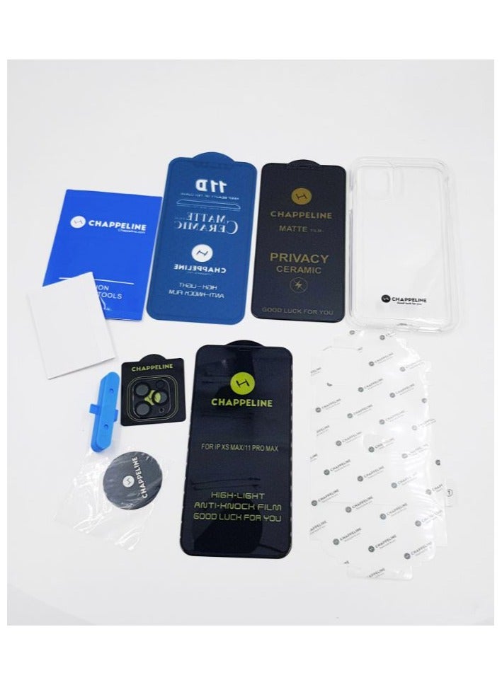 تشابي لاين  بكج حماية 10 في 1 لهاتف ايفون 11 برو ماكس - Image 1