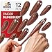 X-Protector XProtector مطاطي قاذف براز 12 قطعة حزمة قاذف مزيف طائر قاذف إصبع لعبة براز قابلة للضغط للأطفال لعبة براز إيموجي مضحكة ، - Image 2