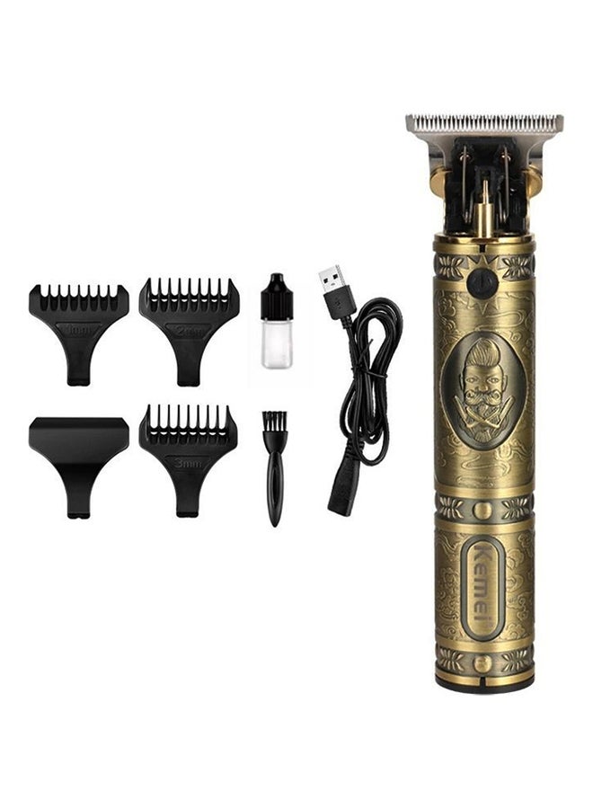 Kemei Electric Hair Trimmer Gold 14*4cm - Image 1