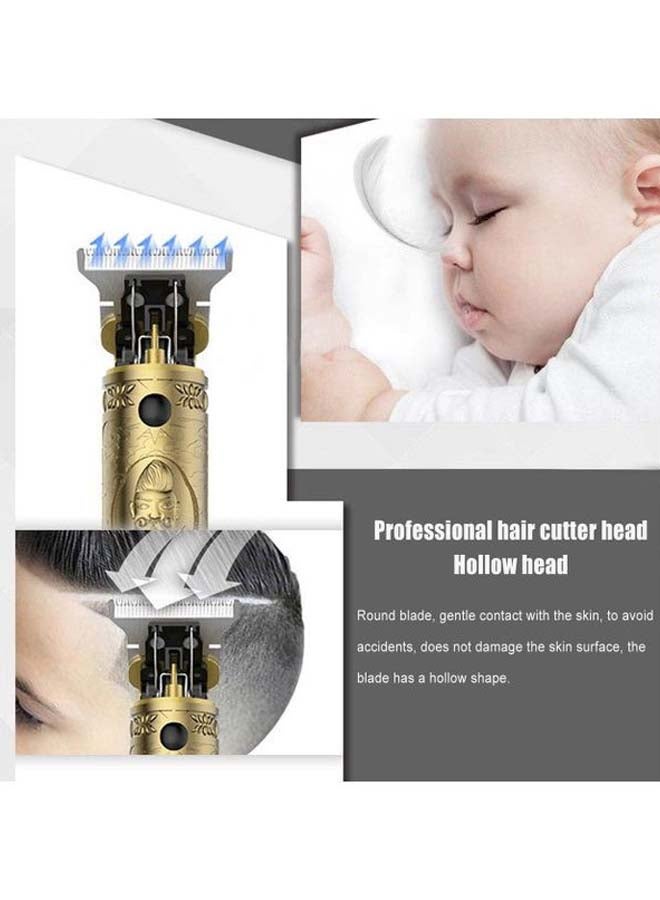 Kemei Electric Hair Trimmer Gold 14*4cm - Image 4