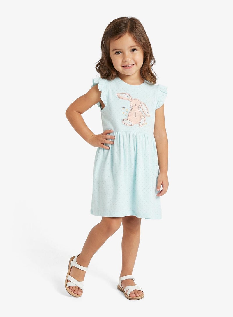 Pinata Cute Bunny Printed Summer Dress - Image 1