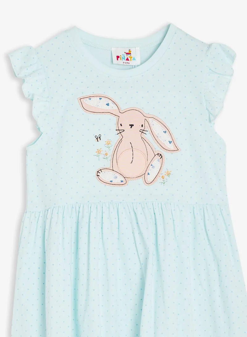 Pinata  Cute Bunny Printed Summer Dress for Women | Best Price UAE