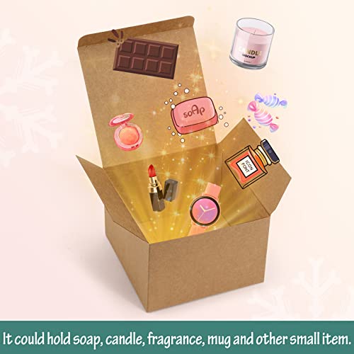 ValBox 5x5x3.5 Brown Gift Boxes, 20 PCS Gift Boxes with Lids for Presents, Small Bridesmaid Box for Gifts, Wedding, Crafting, Recyclable, Easy Assemble Cardboard Boxes - Image 4