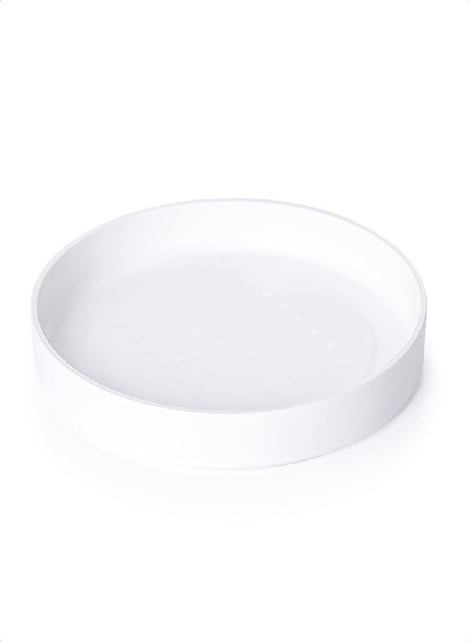 Phoenix Vine 12 Inch Plastic Plant Saucer Water Drip Tray, Heavy Sturdy Round Plant Drainage Tray for Indoors Outdoor, Matte White, 21-TY-12W-1 - Image 1