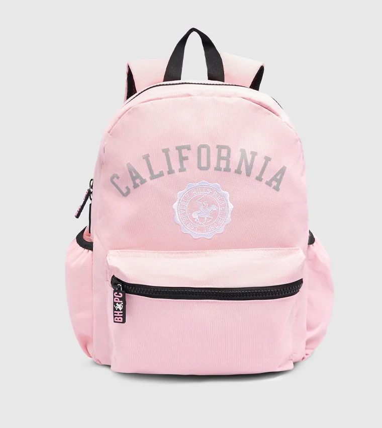BEVERLY HILLS POLO CLUB Logo Crest Embroidered Backpack