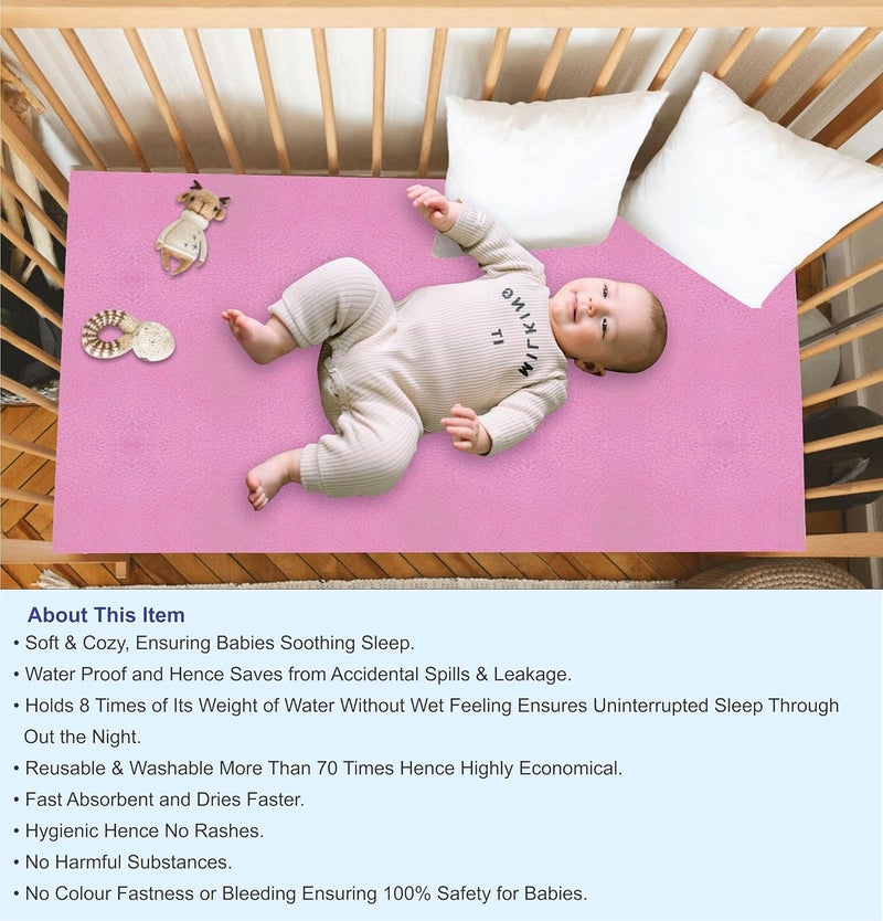 GURU KRIPA BABY PRODUCTS GURU KRIPA BABY PRODUCTS Presents New Born Waterproof Sheet Reusable Laminated Absorbent Sh Mat Fast Drying Bassinet Bedding  - Image 3