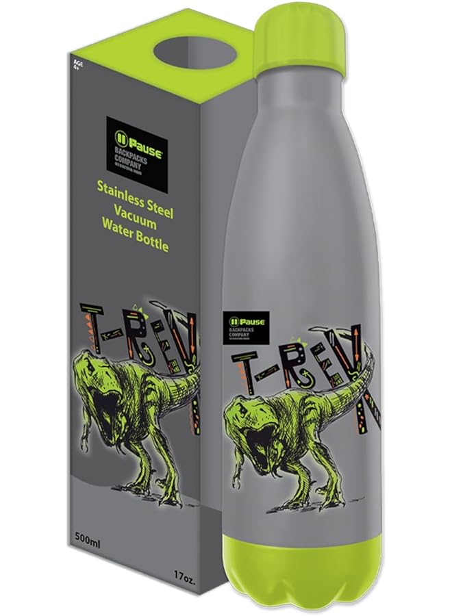 Stainless Steel Vacuum Water Bottle For Cold Or Hot Drinks 500 Ml Capacity Gray