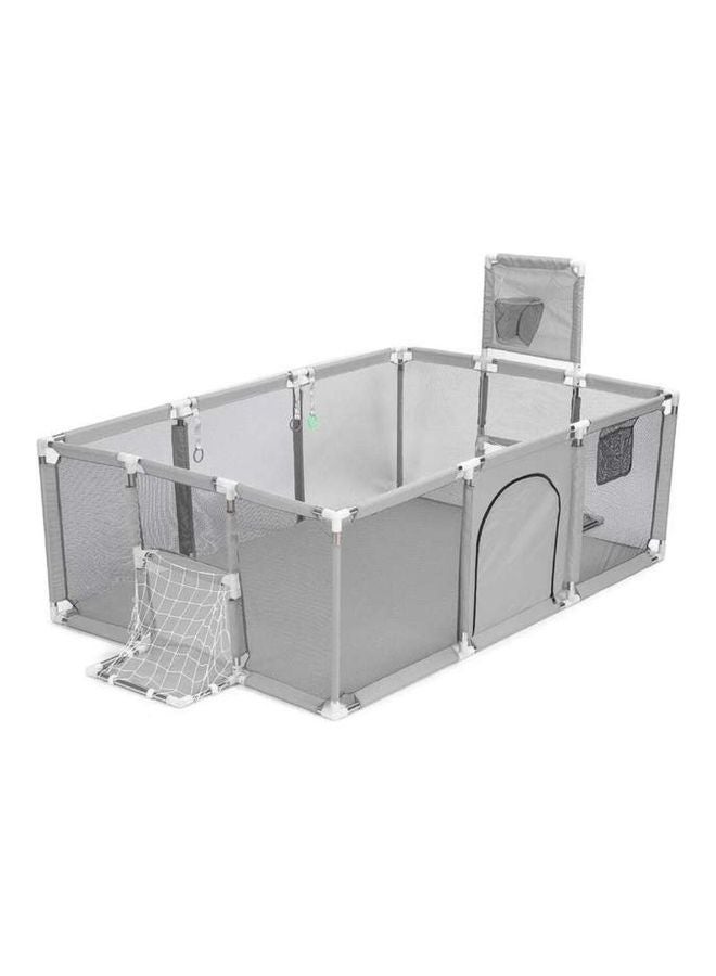 Arabest Foldable Playpen Activity Center Room Tent Playard Grey 122x182x66cm - Image 1