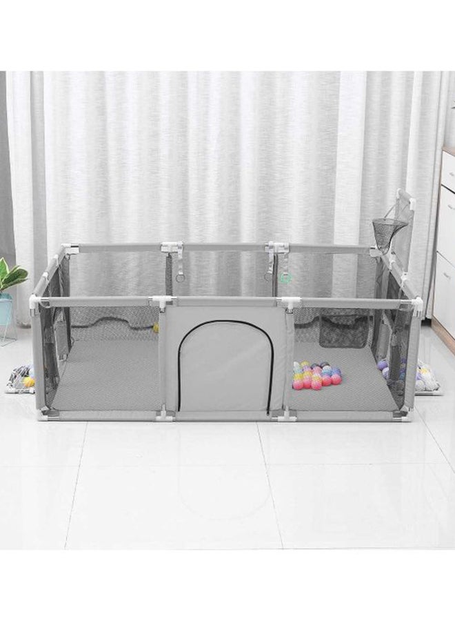 Arabest Foldable Playpen Activity Center Room Tent Playard Grey 122x182x66cm - Image 2