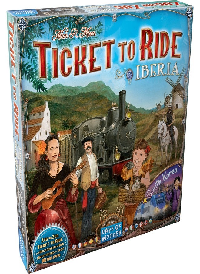 Asmodee Ticket to Ride Iberia + South Korea Board Game Expansion - Train Route Strategy Game, Family Fun for Kids & Adults, Ages 8+, 2-6 Players, 30-60 Minute Playtime - Image 1
