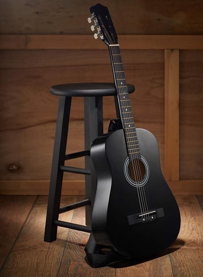BOAE 38-Inch Guitar With Accessories Set for Kids and Adults with Guitar Bag Tuner Brass strings Capo String Pick and Clean Cloth for Gift - Image 2