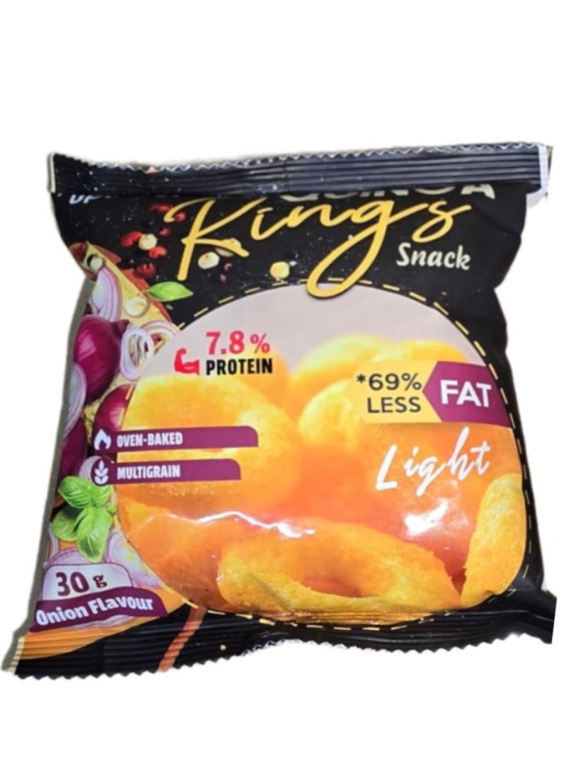 Optitect Quinoa Rings Snack, High Fiber, Rich In Protein, Low In Calories and Sugar, Onion Flavor, 30 Gm - Image 1