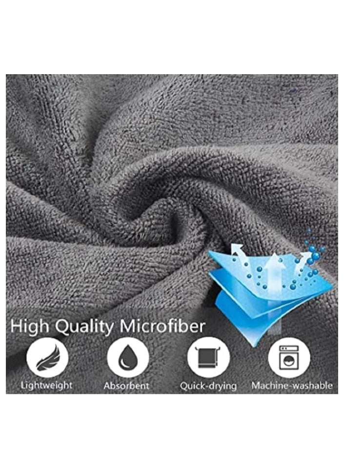 Beach Towel Bath Towels Set - [Pack of 2] 100% Microfiber Highly Absorbent 2 Bath Towels, Hotel & Spa Quality Bath Towels for Bathroom (Grey) 70*140cm - Image 4