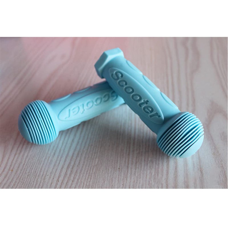 Otfaitp Scooter Grip Handlebar 1 Pair Bicycle Grip Fit For 2-3-4 Wheels Kid Kick Scooters Children Bike Rocking Car Drifting Scooter Swing Scooter Push Cart (Light Blue) - Image 2