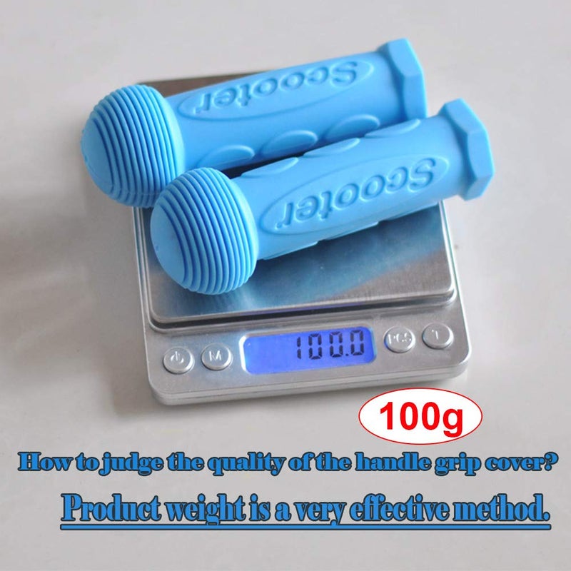 Otfaitp Scooter Grip Handlebar 1 Pair Bicycle Grip Fit For 2-3-4 Wheels Kid Kick Scooters Children Bike Rocking Car Drifting Scooter Swing Scooter Push Cart (Light Blue) - Image 4