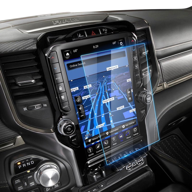 LFOTPP 2019-2025 2026 Ram 1500 2500 3500 Screen Protector 12" for Dodge Ram (Laramie/Rebel/RHO/Limited/Limited Longhorn/TRX) Uconnect 12-inch Touchscreen, 9H Tempered Glass 2025 2026 Ram 1500 Accessories - Image 1