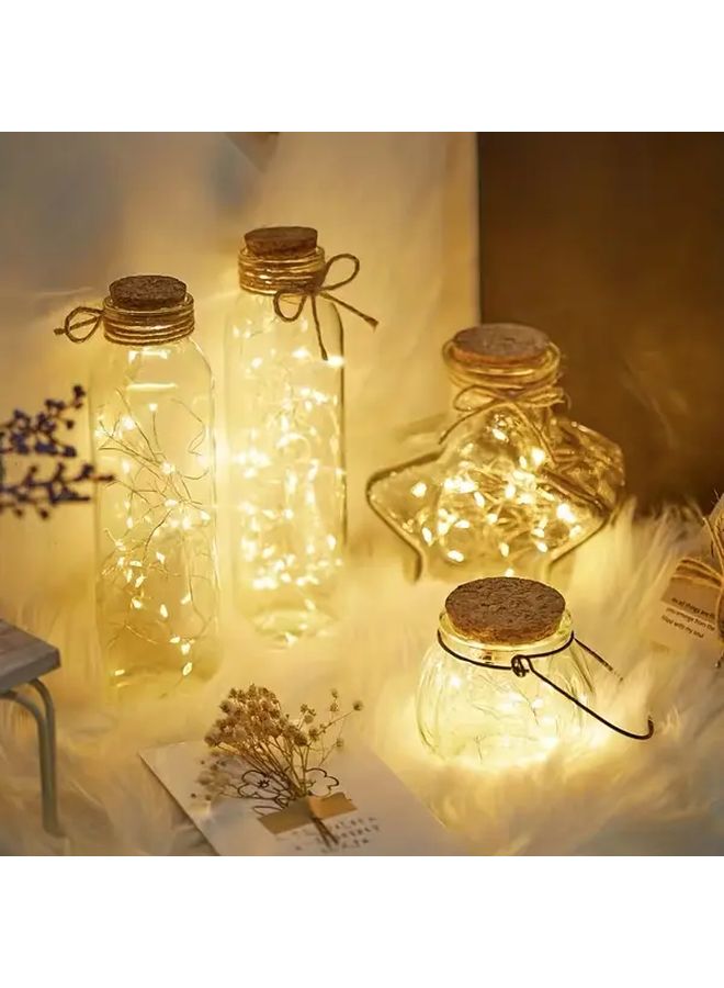 20 عبوة 6 قطع 6 قدم 20 مصباح LED أضواء خرافية تعمل بالبطارية بلون أبيض دافئ لحفلات الزفاف ديكور غرف النوم - Image 5