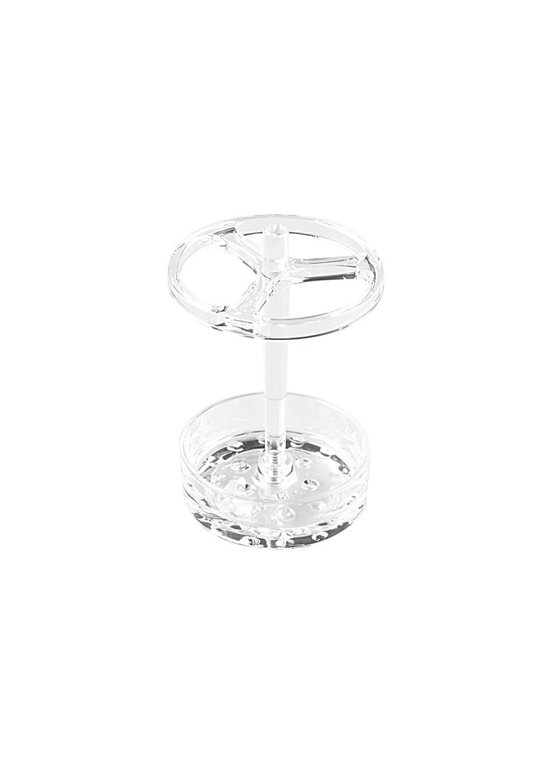 InterDesign iDesign Holder for Normal to Large Toothbrushes, Spin Brushes, and Toothpaste The Eva Collection, 3.75" x 3.75" x 5.75", Clear  - Image 3