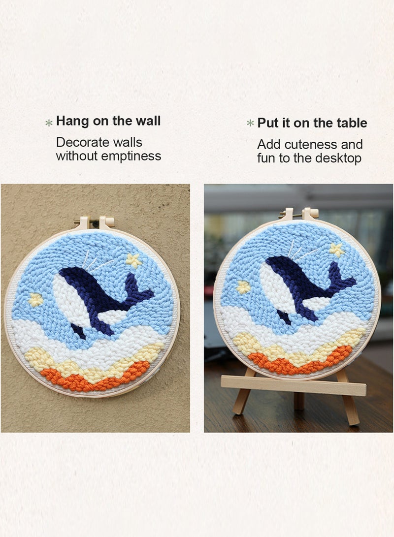 MaBaby Handmade Embroidery DIY Material Bag Embroidery Tool Set Wool Drawing  Kits Fabric Embroidery Needles Stitching Punch Pen Set Craft Tool for Beginner - Image 5