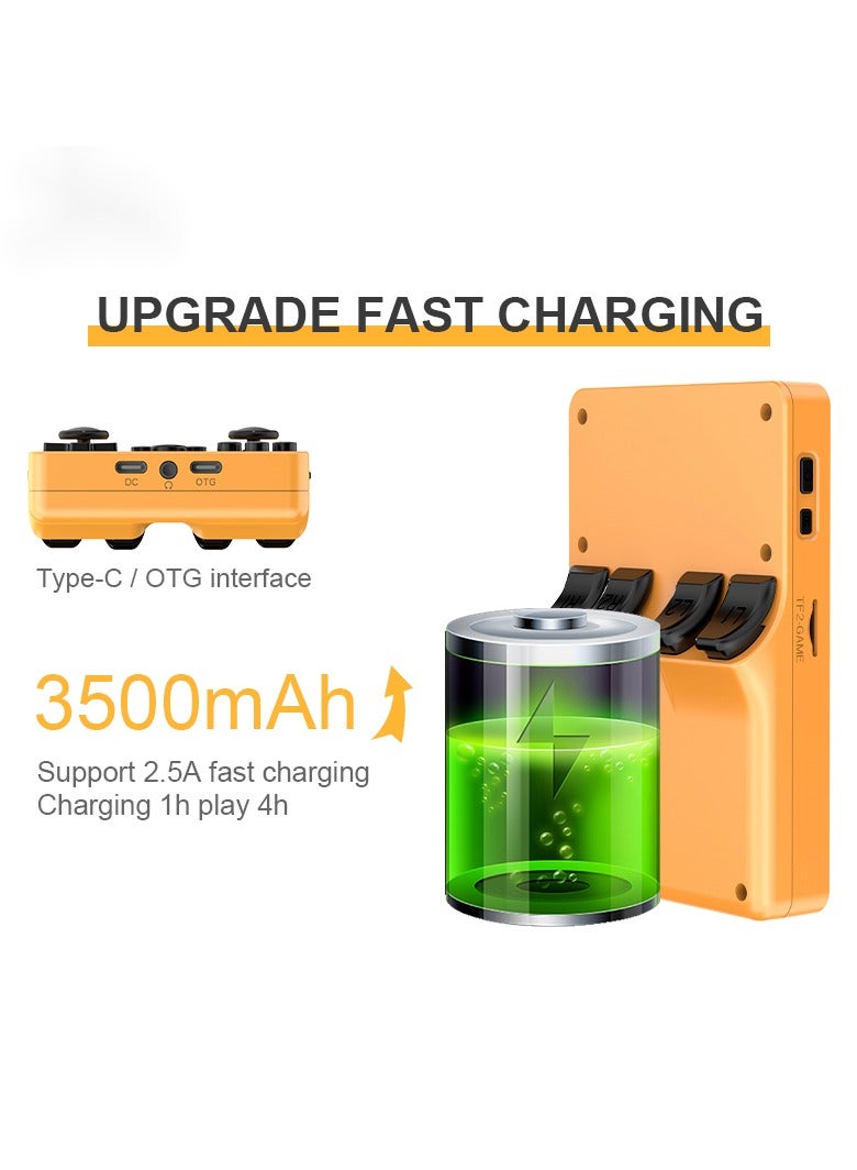 Powkiddy RGB20S Handheld Game Console 4:3 HD 640*480 IPS-LCD Quad-core 64Bit A7 CPU, Mali-G31 GPU, FPS Perfect 60HZ Gifts Package【 RGB20S-Yellow-128GB over 21000 ROMs Playable】 - Image 5