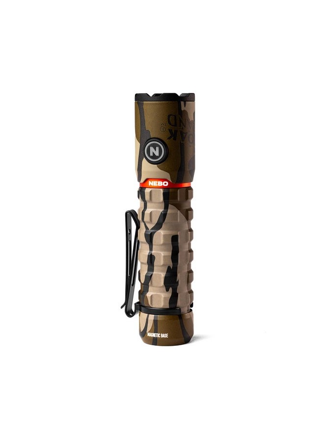 NEBO NEBO Torchy 2K Rechargeable Pocket Flashlight | 2000 Lumens, 5 Light Modes, Magnetic Base & Steel Clip, Water Resistant, LED Mini Flashlight for EDC & Camping, Includes Charging Cable - Mossy Oak  - Image 1