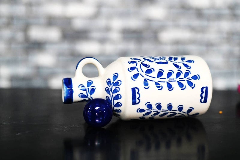 SHRIYAM CRAFT Ceramic Oil Dispenser 1 Litres Ink Blue and White oil dispenser blue oil dispenser - Image 4