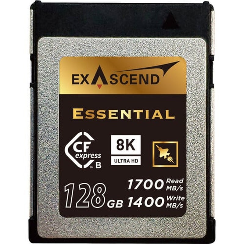 Exascend Essential CFexpress Type B Card 128GB/ Read: 1800 MB/s, Write: 1400 MB/s