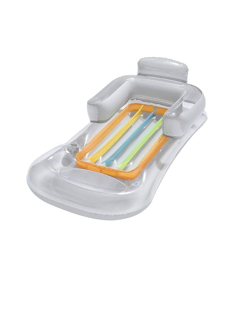 Bestway Designer Fashion Inflatable Pool Lounger – Stylish Beach Lilo Blow-Up Bed for Relaxing in Pool, Beach, or Lake - Image 1