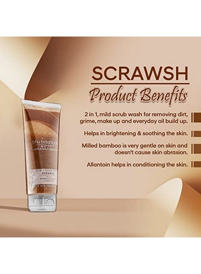 bhu botanicals Scrawsh 2 In 1 Scrub Face Wash ; Exfoliating Face Wash For Men/Women; Suitable For Oily Normal And Dry Skin - Image 4