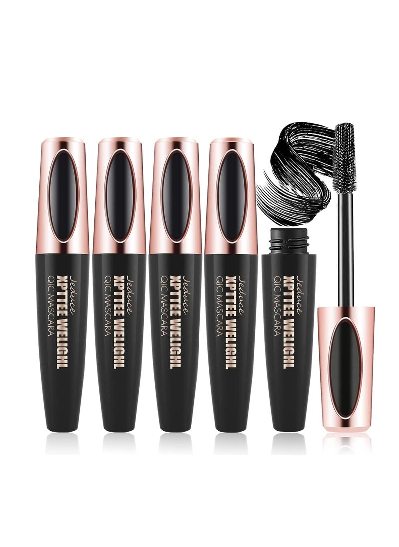 Generic 4 Pcs 4D Silk Fiber Lash Mascara Set - Liquid Extension Makeup for Luxuriously Longer, Thicker, and Voluminous Waterproof Eyelashes, Smudge-proof, Natural Look, No Clumping, All-Day Wear.  - Image 1