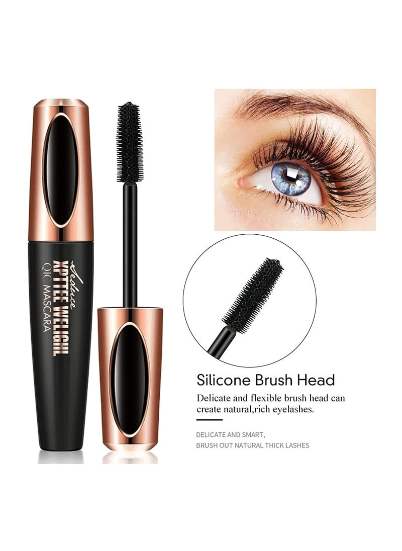 Generic - 4 Pcs 4D Silk Fiber Lash Mascara Set - Liquid Extension Makeup for Luxuriously Longer, Thicker, and Voluminous Waterproof Eyelashes, Smudge-proof, Natural Look, No Clumping, All-Day Wear. - Image 1