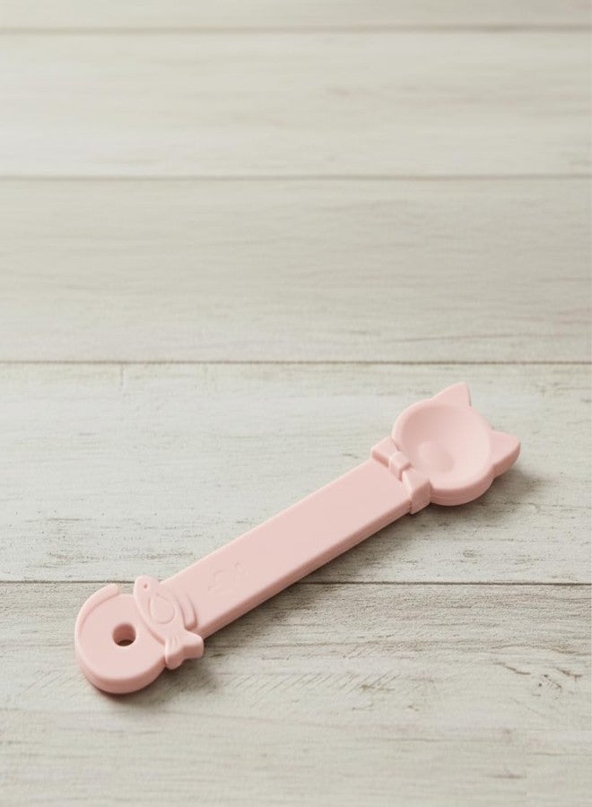 KittuPet ملعقة كيتو بيت لإطعام القطط | ملعقة متعددة الوظائف لإطعام القطط وتقديم المكافآت الكريمية | ملعقة لخلط الطعام والطعام الرطب - وردي (قطعة واحدة) - Image 1