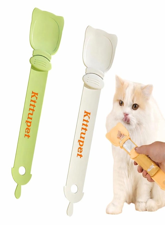 KittuPet ملعقة كيتو بيت لإطعام القطط | ملعقة متعددة الوظائف لإطعام القطط وتقديم المكافآت الكريمية | ملعقة لخلط الطعام والطعام الرطب - وردي (قطعة واحدة) - Image 4