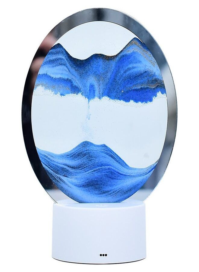 DETREND - Moving Sand Art Picture Glass Liquid Painting 3D Natural Landscape showpieces for Home Decor Antique Gifts for Office - Image 1