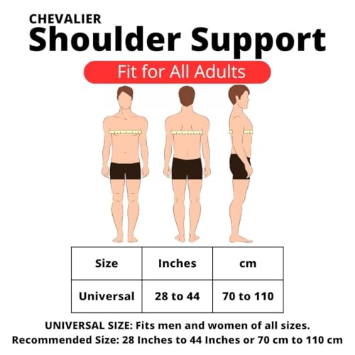 CHEVALIER Shoulder Sling Support Brace Shoulder Pain Relief for Men and Women, Black, Left/Right - Image 3