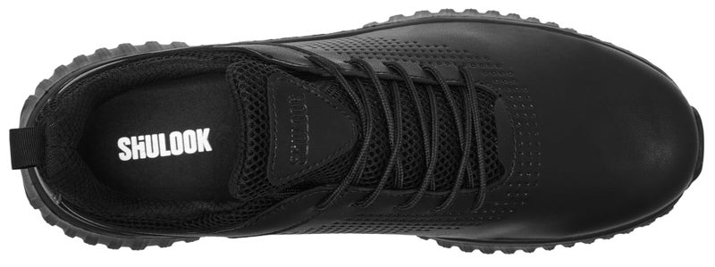 SHULOOK Men's Non Slip Work Shoes Slip On Sneakers Waterproof Food Service Kitchen Chef Restaurant Slip Resistant Walking Shoes Lightweight Comfortable Working Footwear Black Size 8 - Image 4