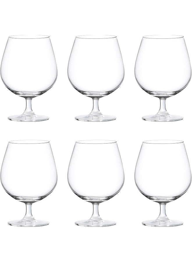 S-TOP Madison Cognac, Set Of 6, Clear, 650 Ml, 015N22, Chalice Glass, Stemware Glass, Snifter Glass, Wine Glass - Image 1
