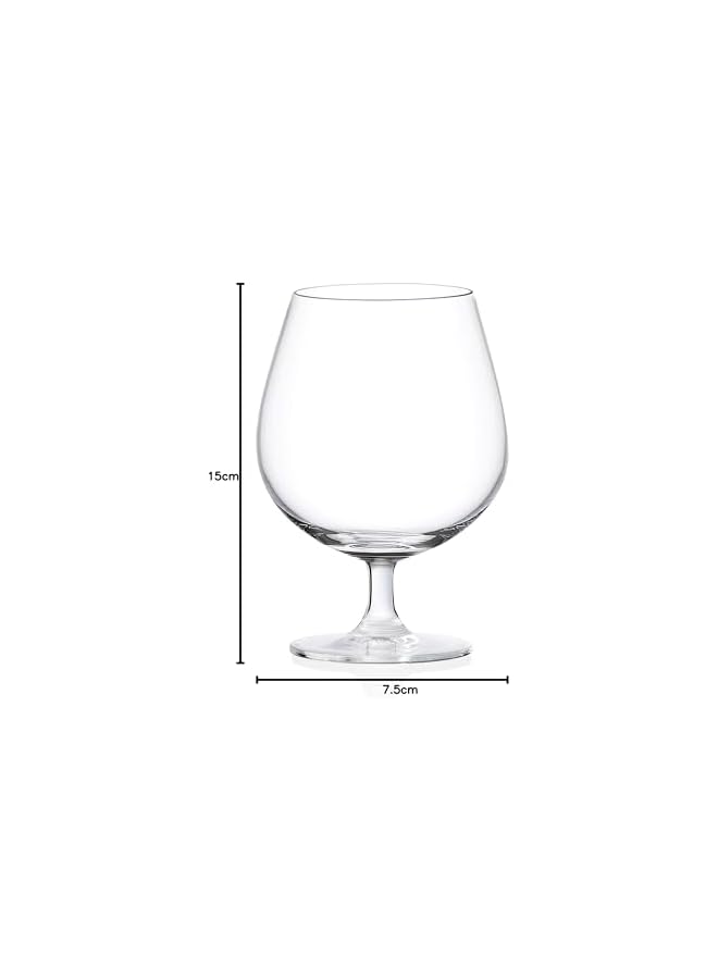 S-TOP Madison Cognac, Set Of 6, Clear, 650 Ml, 015N22, Chalice Glass, Stemware Glass, Snifter Glass, Wine Glass - Image 3