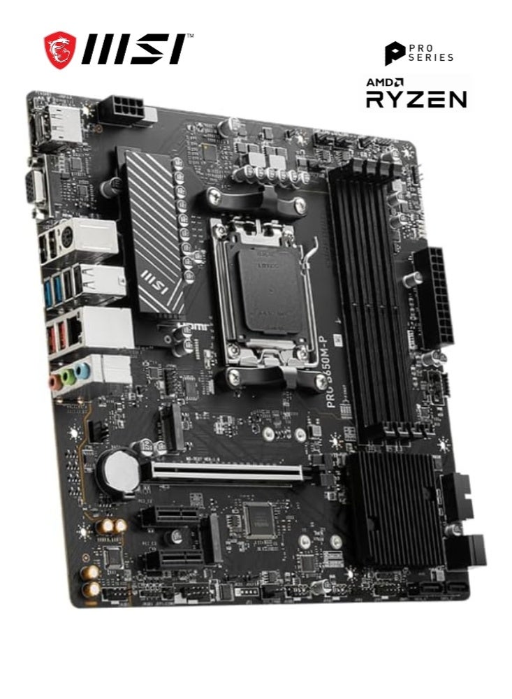 MSI PRO B650M-P | ProSeries Motherboard | AMD AM5, mATX, DDR5, PCIe 4.0, M.2, SATA 6Gb/s | USB 3.2 Gen 2, HDMI, DisplayPort | AMD Ryzen 9000 / 8000 / 7000 Series Desktop Processors | 911-7E27-007 - Image 2