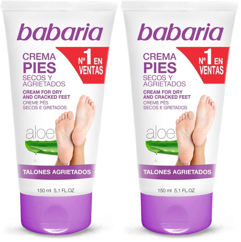 Babaria Dry Feet Cream - Absorbs Quickly to Instantly Soothe and Smooth - Deepest Hydrating Effect - Infused with Aloe Vera, Sweet Almond, and Shea Butter - Suitable for All Skin Types - 5.1 oz - Image 1