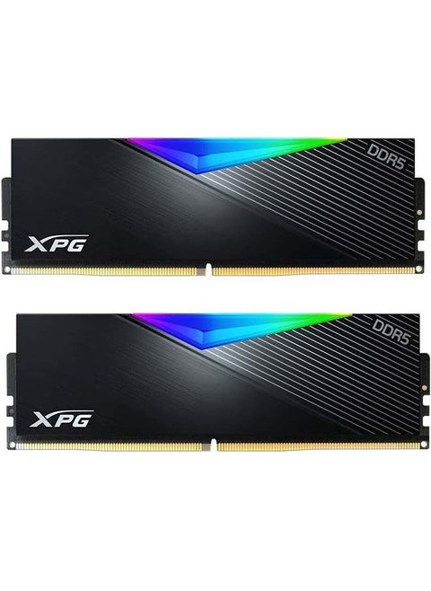 XPG Lancer RGB 64GB (2x 32GB) DDR5 Desktop Memory, 6000 MHz Memory Speed, CAS Latency 30, AMD Expo & Intel XMP 3.0 Ready, 1.35V Voltage, 288-Pin, Black AX5U6000C3032G-DCLARBK