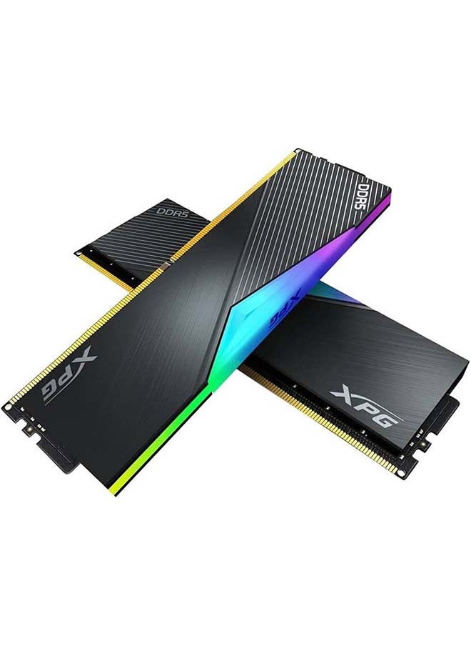 XPG Lancer RGB 64GB (2x 32GB) DDR5 Desktop Memory, 6000 MHz Memory Speed, CAS Latency 30, AMD Expo & Intel XMP 3.0 Ready, 1.35V Voltage, 288-Pin, Black AX5U6000C3032G-DCLARBK
