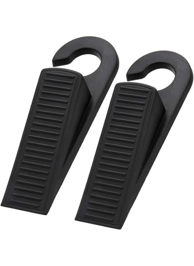 Royal Apex Royal Apex Door Stopper Wedges Mouse Design Guard Baby Safety Protector Non-Slip Door Buffers for Kids Safety Guard Finger Protect for Home and Office, Interior Bathroom, Kitchen, Doors (BLACK 2PCS)  - Image 1