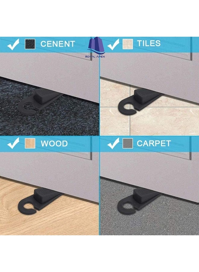 Royal Apex Royal Apex Door Stopper Wedges Mouse Design Guard Baby Safety Protector Non-Slip Door Buffers for Kids Safety Guard Finger Protect for Home and Office, Interior Bathroom, Kitchen, Doors (BLACK 2PCS)  - Image 5
