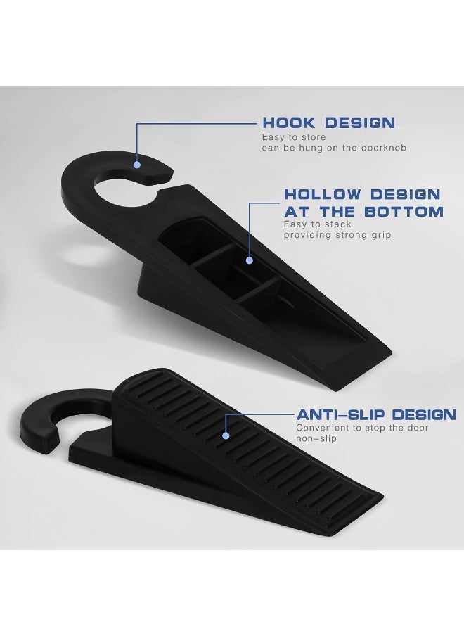 Royal Apex Royal Apex Door Stopper Wedges Mouse Design Guard Baby Safety Protector Non-Slip Door Buffers for Kids Safety Guard Finger Protect for Home and Office, Interior Bathroom, Kitchen, Doors (BLACK 2PCS)  - Image 3