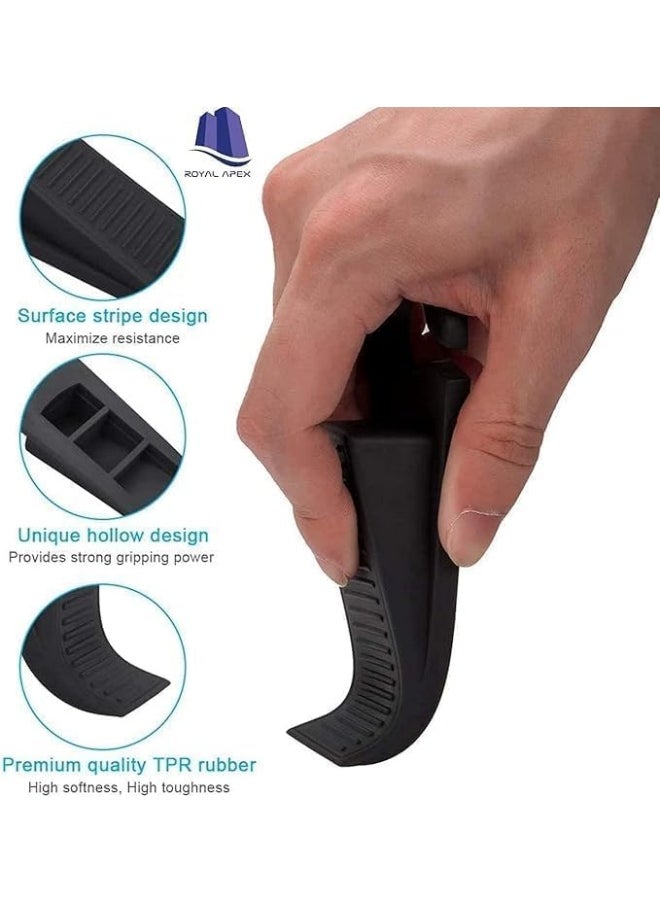 Royal Apex Royal Apex Door Stopper Wedges Mouse Design Guard Baby Safety Protector Non-Slip Door Buffers for Kids Safety Guard Finger Protect for Home and Office, Interior Bathroom, Kitchen, Doors (BLACK 2PCS)  - Image 4