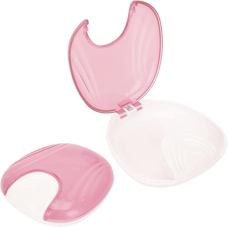 klarako Retainer Case, Durable Orthodontic Retainer Case Tooth Denture Container Portable Denture Storage Box, Dentures Dental Box Denture Cup Dental Care(pink) - Image 5