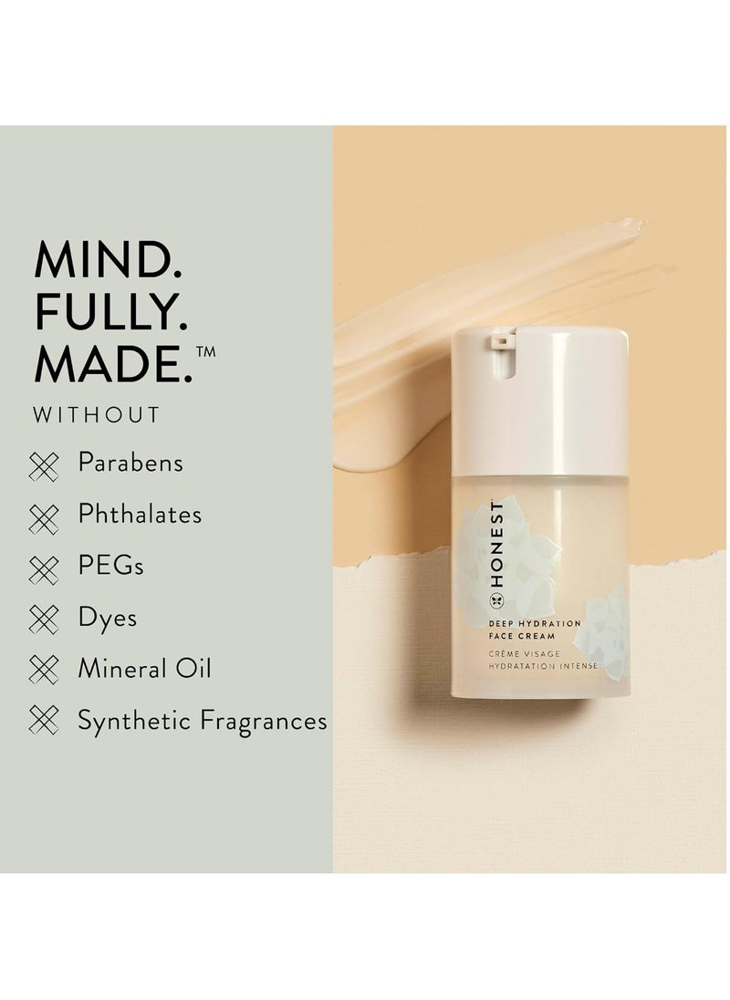 Honest - Honest Beauty Deep Hydration Face Cream for All Skin Types | Supports Natural Moisture Barrier | Shea Butter + Baobab Seed Oil | EWG Verified + Cruelty Free | 1.7 fl oz - Image 1