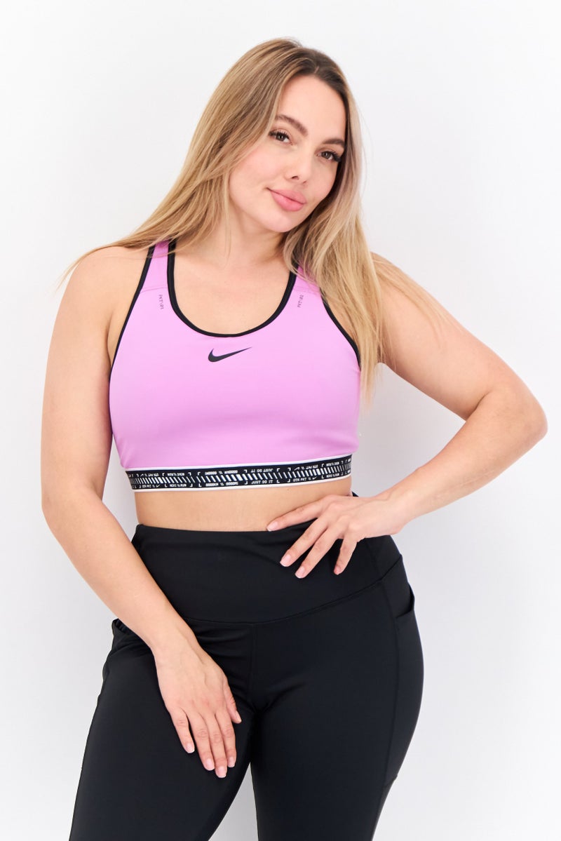 Nike Women Non Padded Brand Logo Training Sports Bra, Purple - Image 1