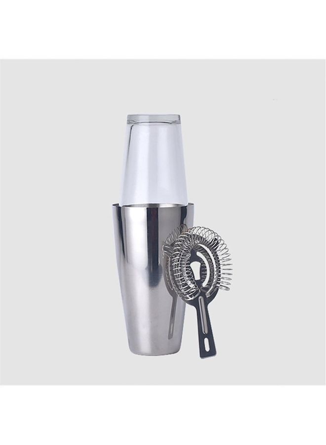 NIBEMINENT Stainless Steel Cocktail Shaker Set Silver